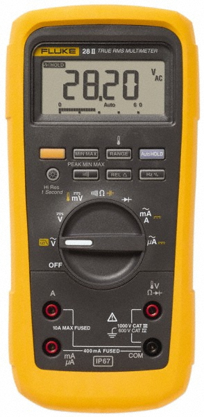 CAT III & CAT IV, Auto Ranging Digital Manual Ranging & True RMS Multimeter: 1,000 VAC/VDC - 6,000 Display Count, 50 mOhm Max Resistance