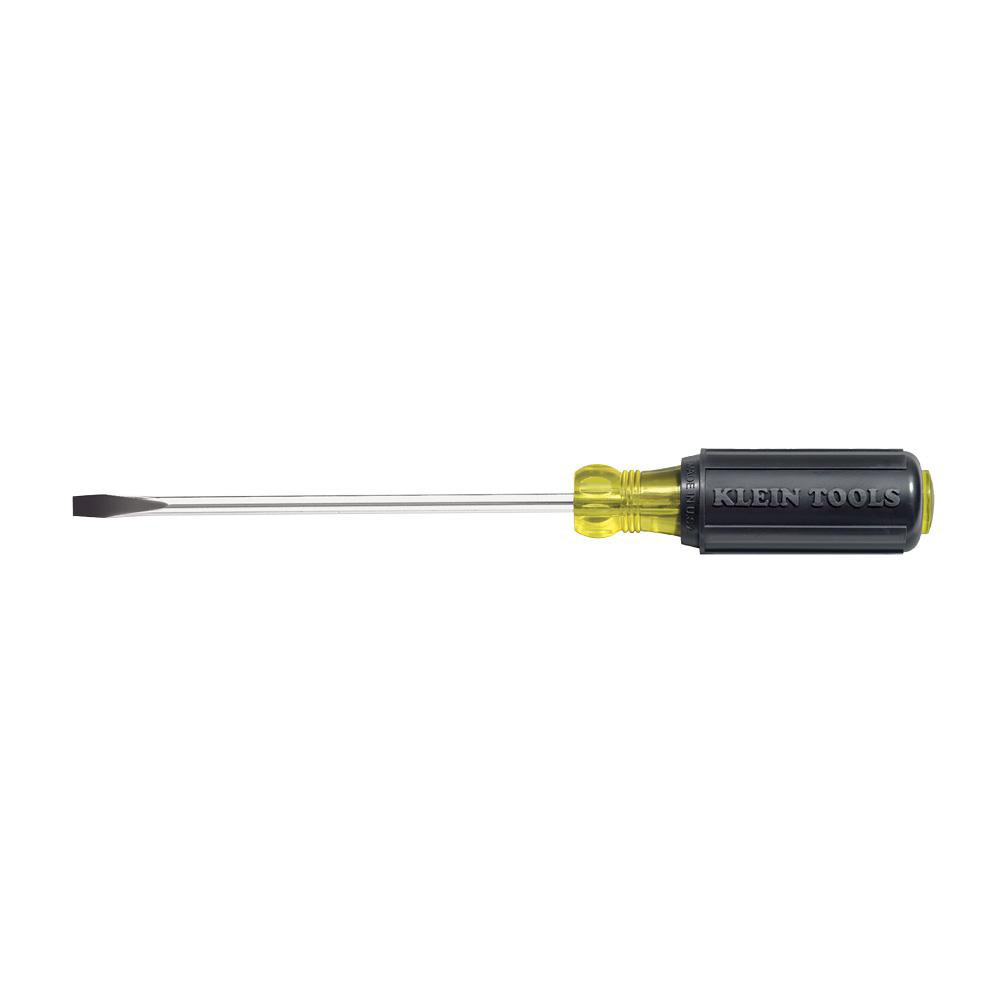 Slotted Screwdriver: 1/4" Width, 12-11/32" OAL, 8" Blade Length