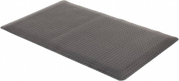 Wearwell 497.1x3x5BK Anti-Fatigue Mat: 60" Length, 36" Wide, 1" Thick, Vinyl, Beveled Edge, Medium-Duty Image