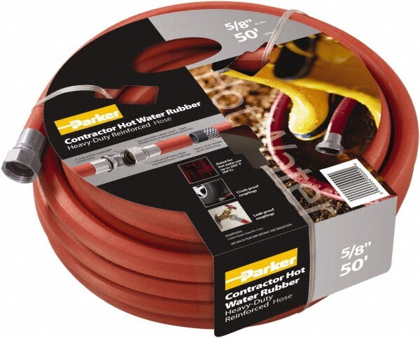 High Temperature & High Pressure Hose; Inside Diameter (Inch): 5/8 ; Material: Rubber ; Length (Feet): 75 ; Maximum Pressure (psi): 125 ; Minimum Temperature (F): -40 ; Maximum Temperature (F): 212