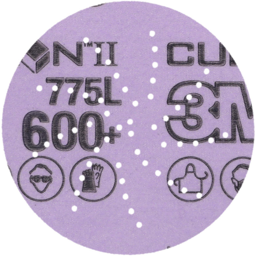 Hook & Loop Disc: 3" Dia, 600 Grit, Coated, Precision Shaped Ceramic - Film Backing, Series 775L