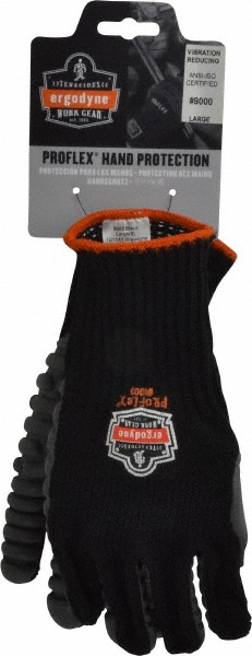 Ergodyne ProFlex 900 Half-Finger Work Gloves - Padded Palm Protection, Large Size