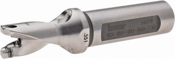 Iscar 3202508 Replaceable Tip Drill: 0.551 to 0.567 Drill Dia, 0.83" Max Depth, 0.625 Weldon Flat Shank Image