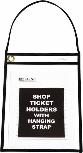 C-LINE. 41922 15 Pc Hanging Strap Stitched Shop Ticket Holder: Clear 