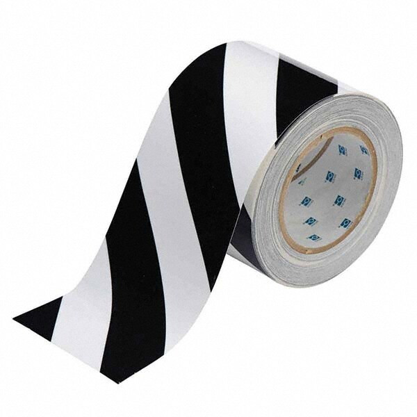 Floor & Aisle Marking Tape: 4" Wide, 100' Long, Polyester