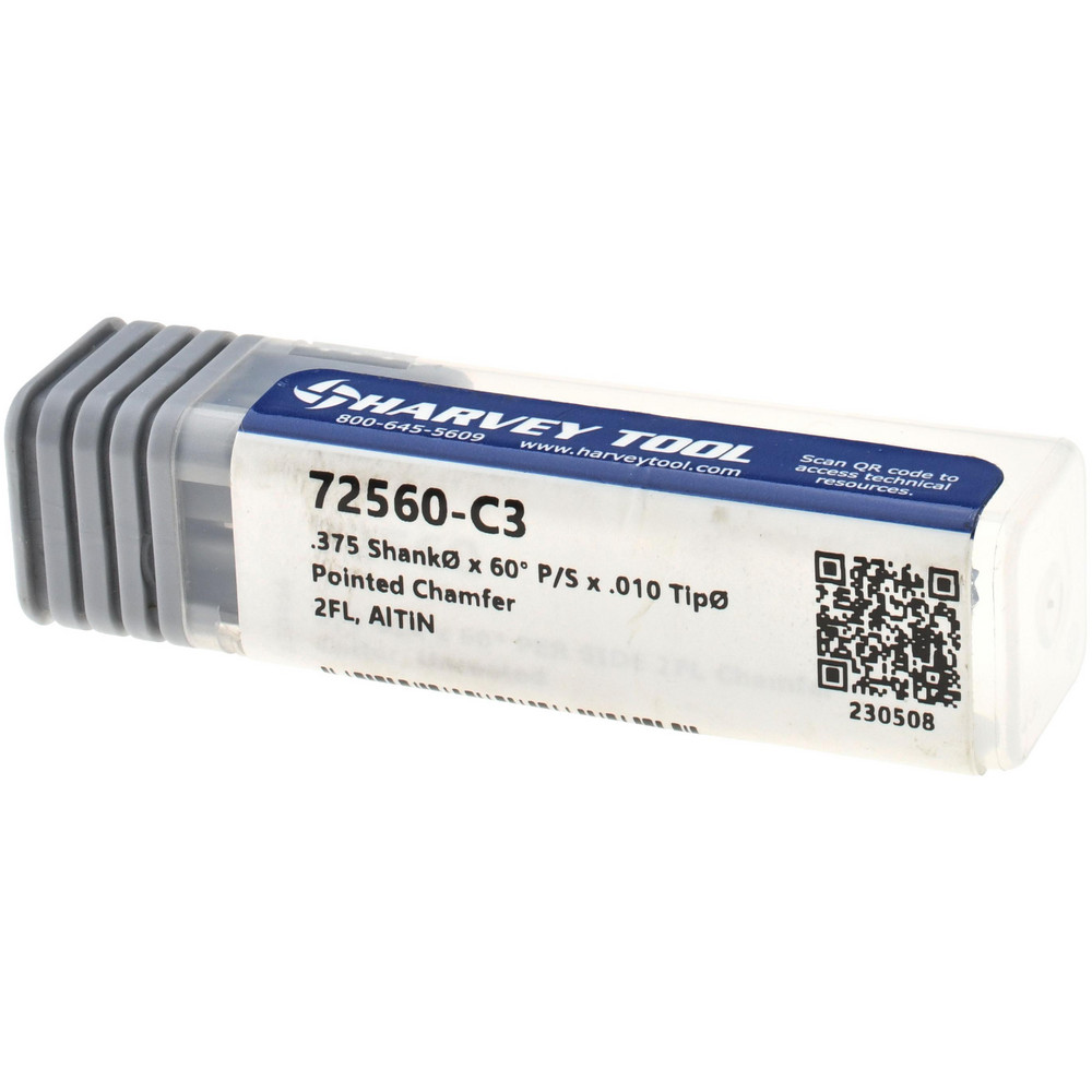 Harvey Tool Chamfer Mill 3/8" Dia, 2 Flutes, Solid Carbide MSC