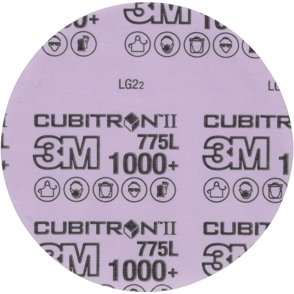 Hook & Loop Disc: 6" Dia, 1000 Grit, Coated, Precision Shaped Ceramic - Film Backing, Series 775L