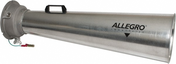 44-1/4 Inch Long, Galvanized Steel Venturi Style Pneumatic Blowers - 1" NPT, 11-1/4" Base Dia, 12-1/2" Face Dia
