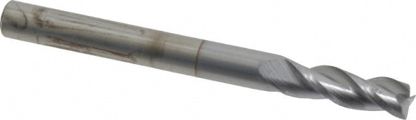 Accupro 12179663 Corner Radius End Mill: 3/16" Dia, 9/16" LOC, 0.01" Radius, 3 Flutes, Solid Carbide 