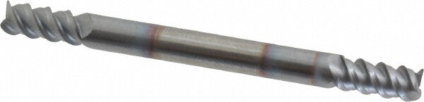 Accupro 360DE1250C4 Square End Mill: 1/8 Dia, 1/4 LOC, 1/8 Shank Dia, 1-1/2 OAL, 3 Flutes, Solid Carbide 