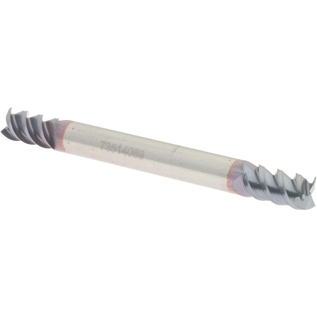 2500430 Square End Mill: 3/16" Dia, 5/16" LOC, 3 Flute, Solid Carbide  