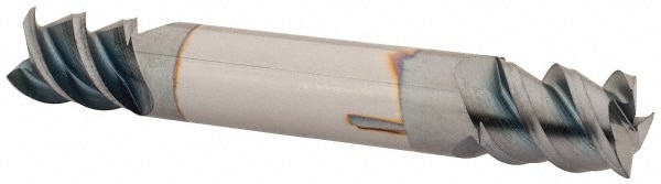 Accupro 360DE3750C4 Square End Mill: 3/8 Dia, 1/2 LOC, 3/8 Shank Dia, 2-1/2 OAL, 3 Flutes, Solid Carbide 