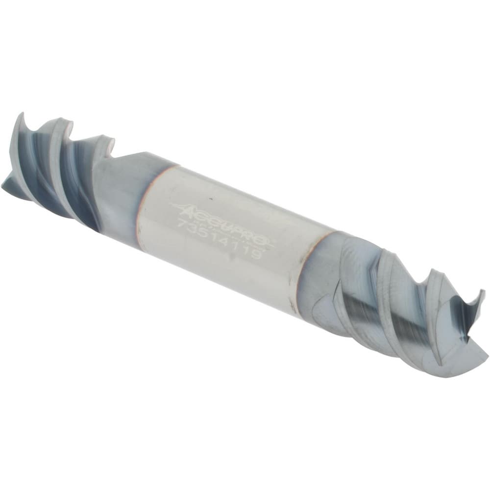 Accupro 360DE5000C4 Square End Mill: 1/2 Dia, 5/8 LOC, 1/2 Shank Dia, 3 OAL, 3 Flutes, Solid Carbide 