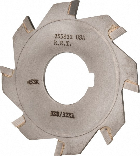 Made in USA 255832 Slitting & Slotting Saw: 3" Dia, 3/32" Thick, 1" Arbor Hole, 8 Teeth, Carbide Tipped Image