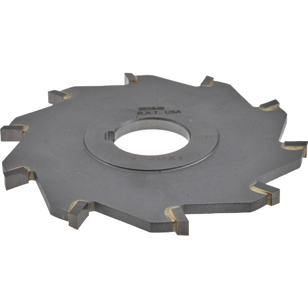 Slitting & Slotting Saw: 4" Dia, 3/16" Thick, 1" Arbor Hole, 10 Teeth, Carbide Tipped