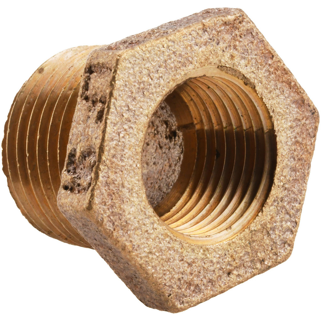 U.S. Solid 2-Pack Brass Pipe Fitting Adapter – 1/4" MNPT X 3/8" FNPT