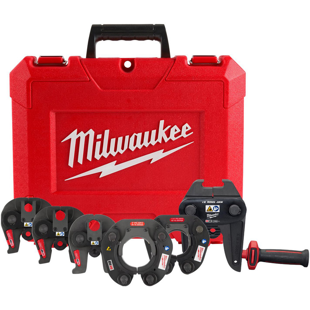 Presser Replacement Jaws: Type: Press Jaw & Ring Kit; Jaw Size Range: 2", 1", 1-1/2", 1/2", 3/4"; For Use With: M18 FORCE LOGIC Long Throw Press Tool