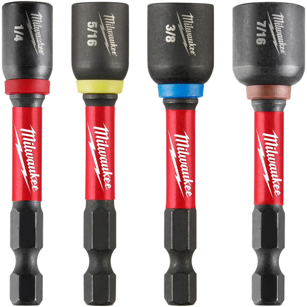 3 Embouts Magnétiques 1/2 Milwaukee 49-66-4517 - Pour Visseuse à Chocs