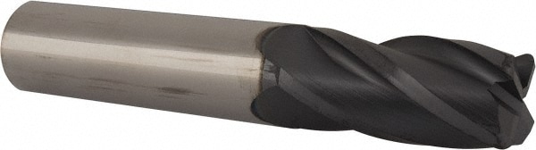 SGS 40039 Corner Radius End Mill: 0.6299" Dia, 1.26" LOC, 0.0787" Radius, 4 Flutes, Solid Carbide Image