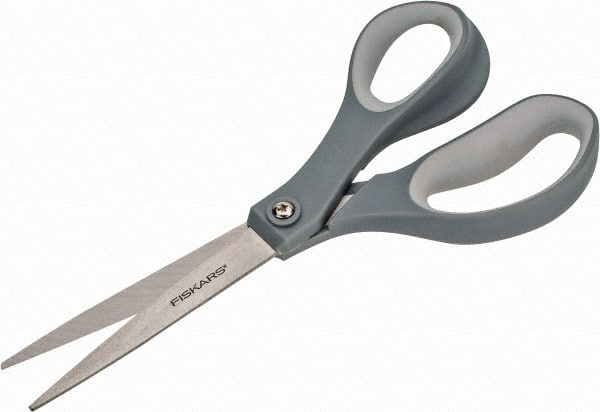 Fiskars 2 Pack Titanium Softgrip Scissors, Gray, 8 inch 