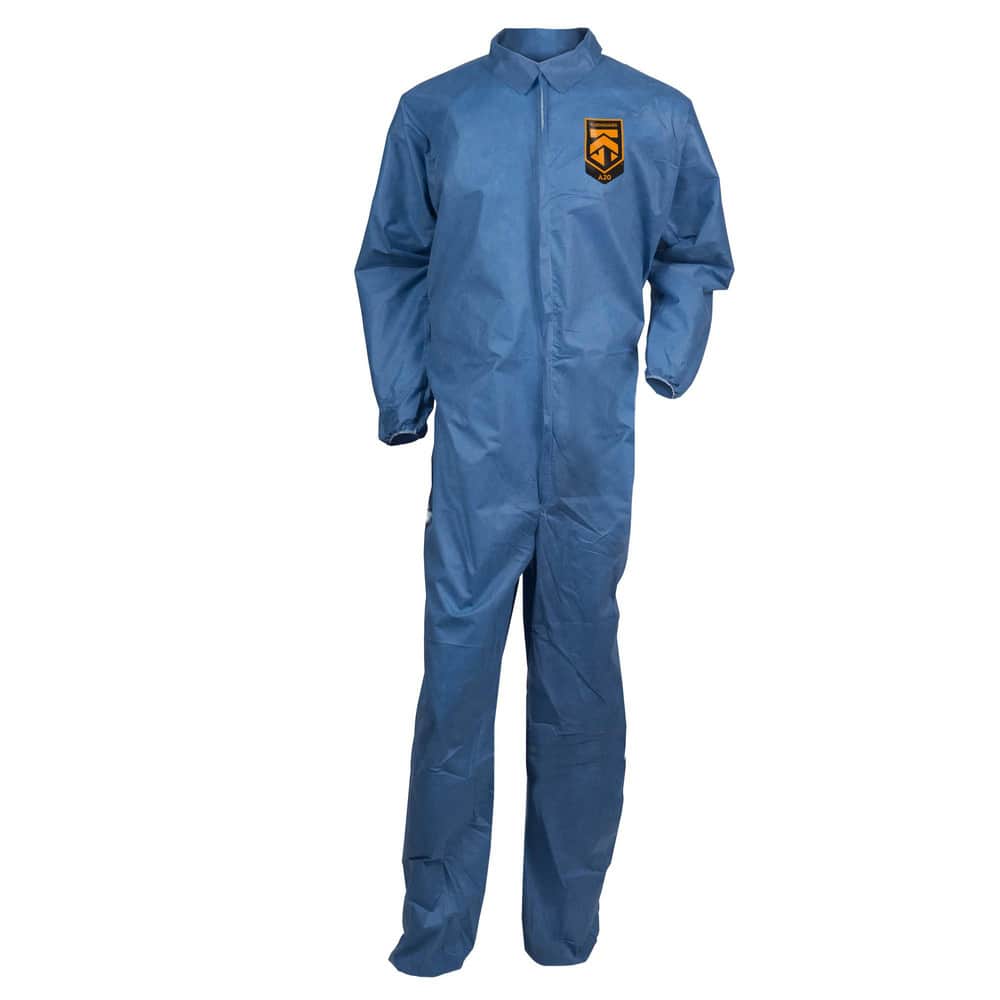 Disposable Coveralls: Size 3X-Large, SMS, Zipper Closure