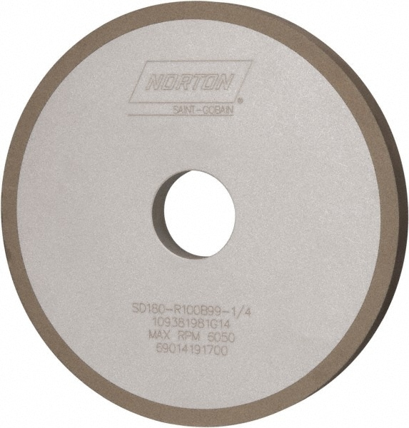 Norton 69014191700 6" Diam x 1-1/4" Hole x 1/2" Thick, 180 Grit Surface Grinding Wheel Image