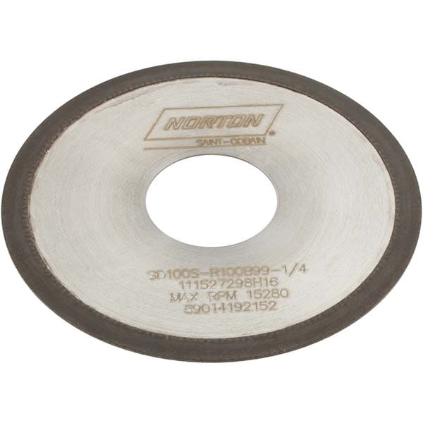 Norton 69014192152 4" Diam x 1-1/4" Hole x 1/32" Thick, 100 Grit Surface Grinding Wheel Image