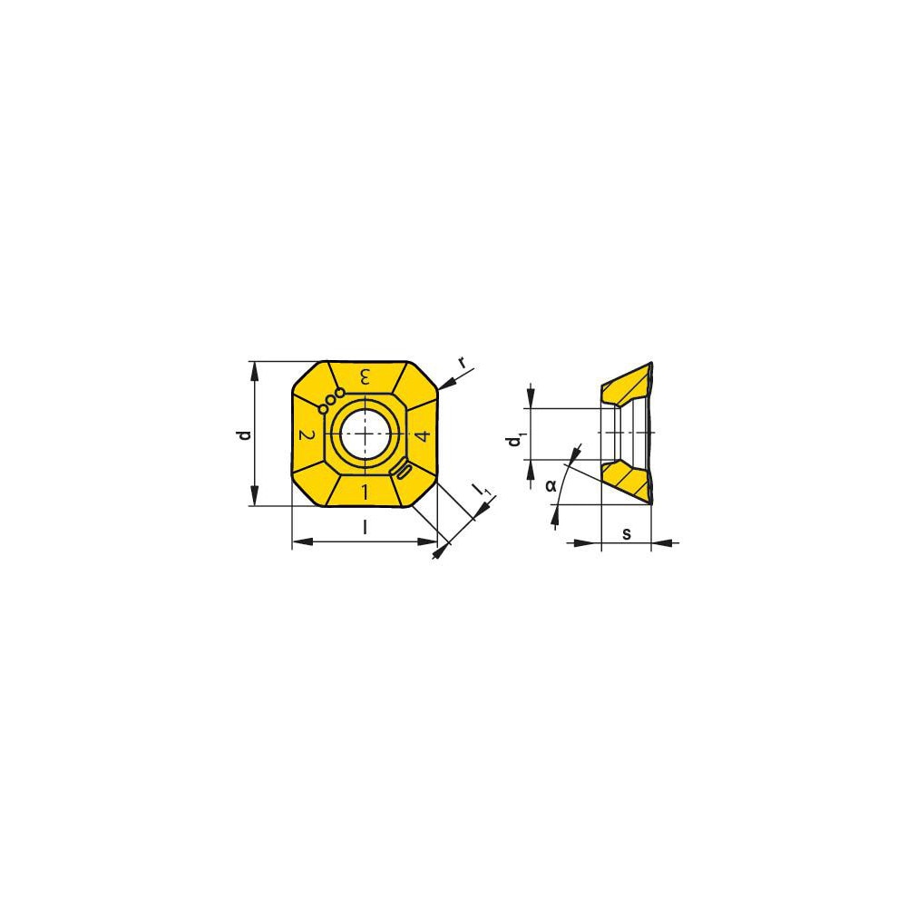 Ceratizit - Milling Insert: SFHT 0903AFFR-F10 CTWN215 CTWN215, Solid ...