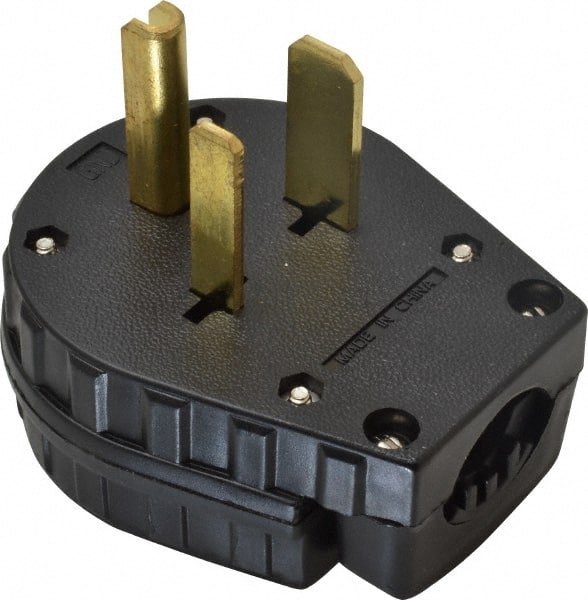 Pass & Seymour 3869 Straight Blade Plug: Specification, 6-30P, 250VAC, Black 