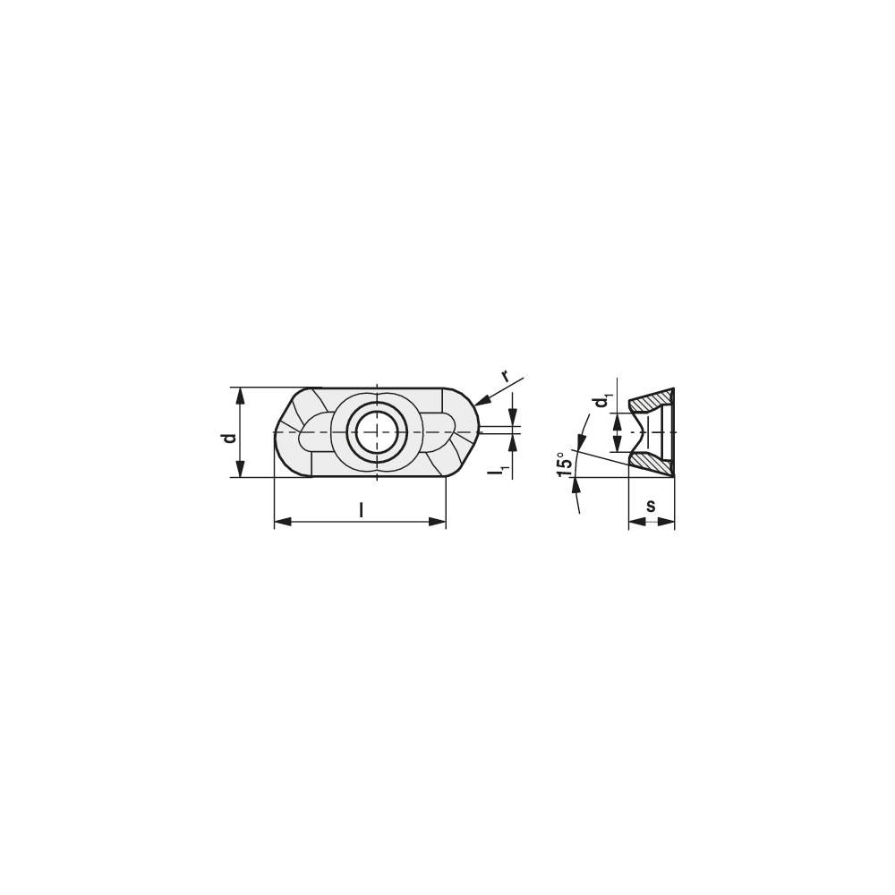 Ceratizit - Milling Insert: XDHX 190432FR-27P H216T H216T, Solid ...