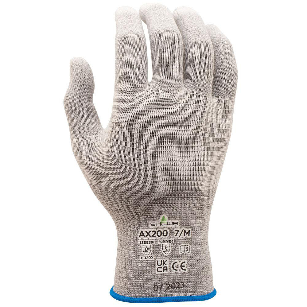 【未使用品】 GRAPHTEC PPA 38-SHF SHOWA - Anti-Static Gloves: Polyurethane, Soft Textured Grip, Size