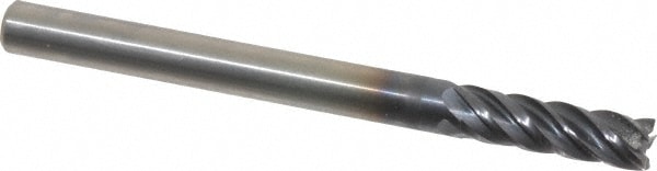 Kennametal 4048711 Square End Mill: 3/16 Dia, 5/8 LOC, 3/16 Shank Dia, 2-1/4 OAL, 5 Flutes, Solid Carbide Image