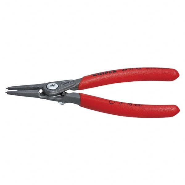 Knipex 49 31 A0 Retaining Ring Pliers; Tool Type: External Ring Pliers ; Type: External ; Tip Angle: 0 ; Ring Diameter Range (Inch): 1/8 to 25/64 ; Overall Length (mm): 140.00 ; Body Material: Steel 