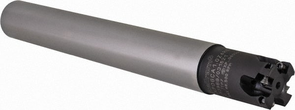 Indexable High-Feed End Mill: 1" Straight Shank