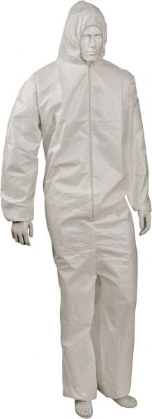 PRO-SAFE KM-CVL-KG-HE-SM Pack of 25 Size S Film Laminate Chemical Resistant Coveralls 