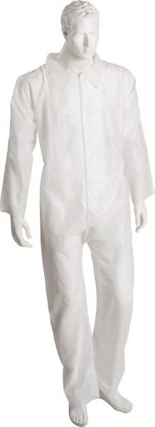 PRO-SAFE KM-CVLSMSREGO5X Non-Disposable Rain & Chemical-Resistant Coverall: White, SMS 