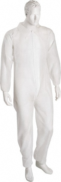 PRO-SAFE KM-CVL-NW-E-SM- Pack of 25 Size S Polypropylene General Purpose Coveralls Image