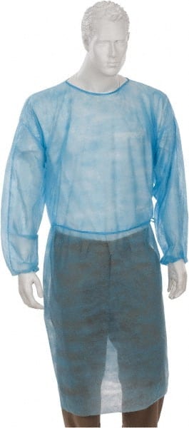 PRO-SAFE KM-ISONWBLUE Isolation Gown: 1.41 oz, Size Universal, Polypropylene 