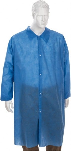 PRO-SAFE KM-LC0-BE-SMS-5 Pack of (30) Size 5XL Blue Lab Coats without Pockets 