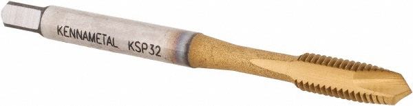 Kennametal 5431703 Spiral Point Tap: M5 x 0.8, 2 Flutes, Plug, 6H, Vanadium High Speed Steel, TiCN/TiN Finish Image