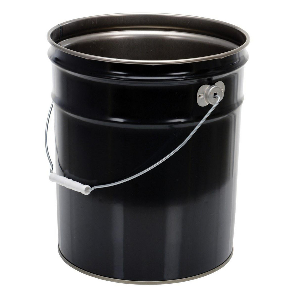 Pail: Steel, 5.00 gal, 13-3/8" High, 11-3/4" Dia, with Handle