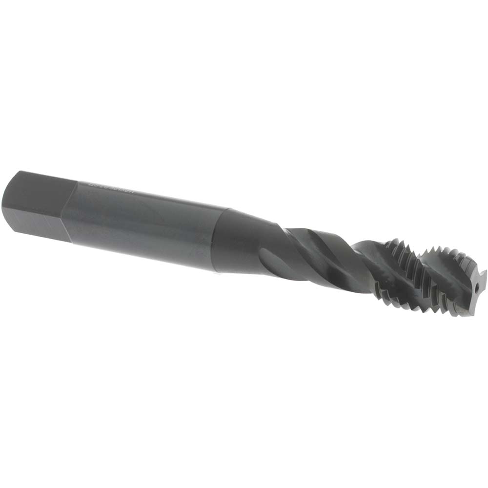 M8x1.25, 3 Flute, 45° Helix, Modified Bottoming Chamfer, Oxide Finish, Vanadium High Speed Steel Spiral Flute STI Tap