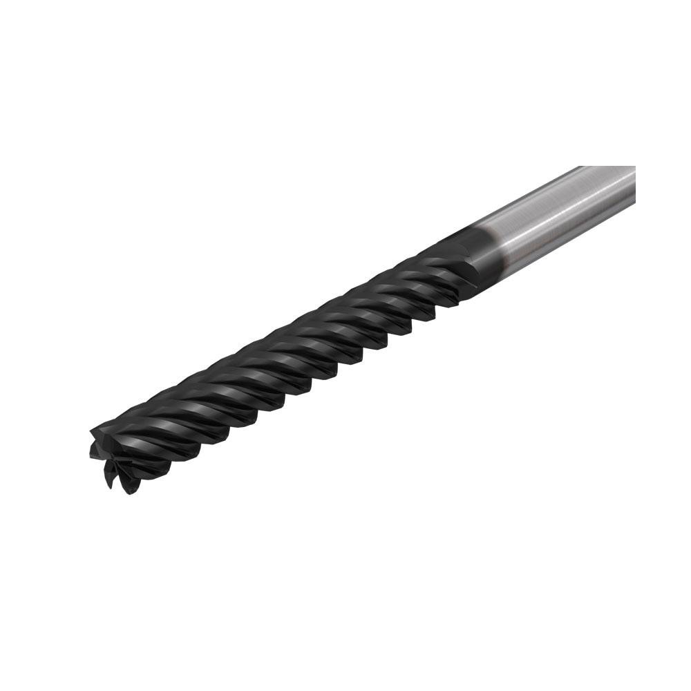 Iscar 5620970 Square End Mill: 1/4 Dia, 1-1/2 LOC, 1/4 Shank Dia, 4 OAL, 6 Flutes, Solid Carbide Image