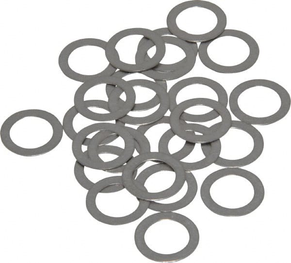Round Shims 25 Pcs. Girbaltar Stainless Steel 0.006" Thick 0.193" Inside Dia
