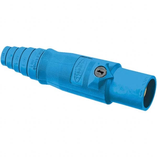 Hubbell Wiring Device-Kellems HBL400MBL Single Pole Plugs & Connectors; Connector Type: Male ; End Style: Male ; Termination Method: Double Set Screw ; Amperage: 400 ; Voltage: 250 VDC/600 VAC ; Maximum Compatible Wire Size (AWG): 2/0 