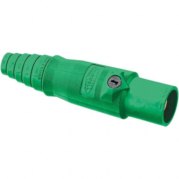 Hubbell Wiring Device-Kellems HBL400MGN Single Pole Plugs & Connectors; Connector Type: Male ; End Style: Male ; Termination Method: Double Set Screw ; Amperage: 400 ; Voltage: 250 VDC/600 VAC ; Maximum Compatible Wire Size (AWG): 2/0 