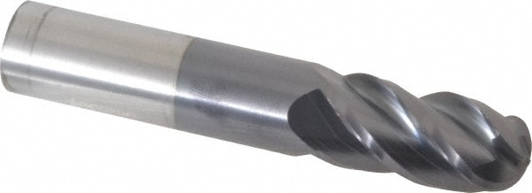 Accupro 12177131 Ball End Mill: 0.625" Dia, 1.25" LOC, 4 Flute, Solid Carbide Image