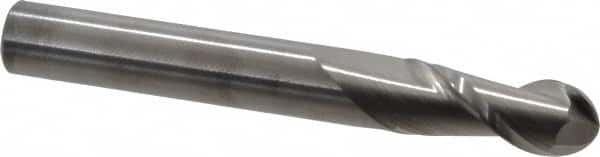 Accupro 12177044 Ball End Mill: 0.3125" Dia, 0.8125" LOC, 2 Flute, Solid Carbide 
