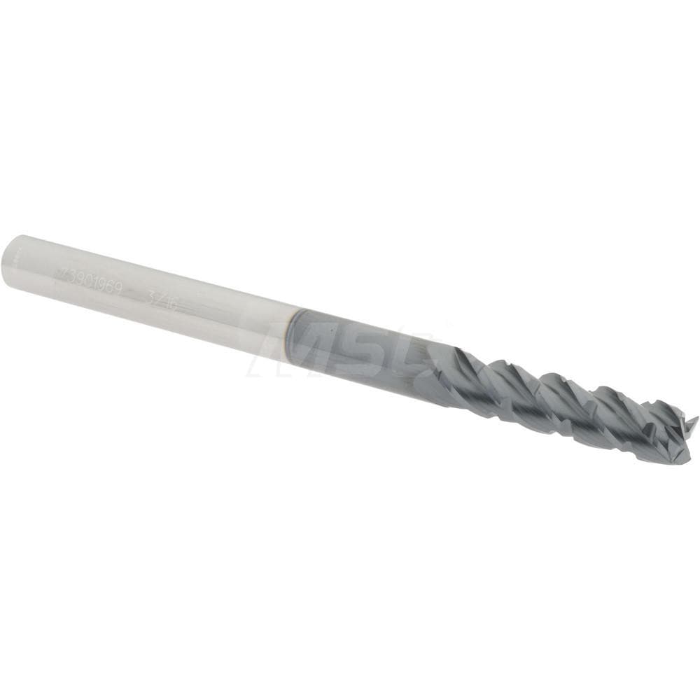 Accupro 12184978 3/16" Diam 4-Flute 40° Solid Carbide Square Roughing & Finishing End Mill Image