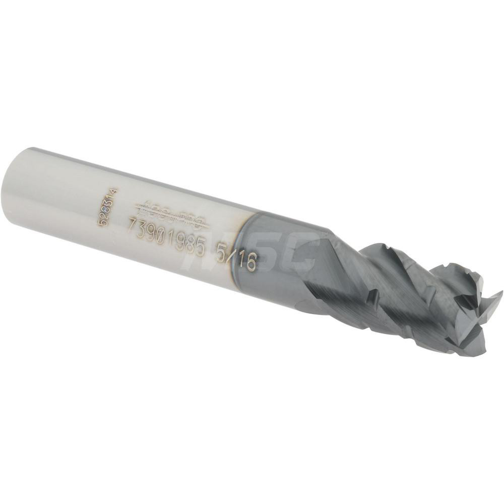 12184984 5/16" Diam 4-Flute 40° Solid Carbide Square Roughing & Finishing End Mill  